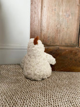 Load image into Gallery viewer, Curled Fur Fabric Brown Chicken Doorstop
