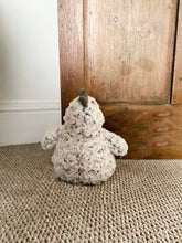 Load image into Gallery viewer, Curled Fur Fabric Grey Chicken Doorstop
