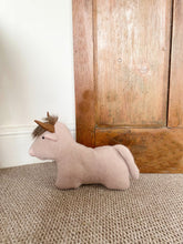 Load image into Gallery viewer, Fabric Angus Cow Doorstop
