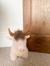 Load image into Gallery viewer, Fabric Angus Cow Doorstop
