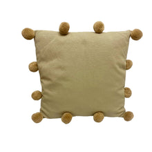 Load image into Gallery viewer, Beige Square Pompom Cushion
