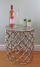 Load image into Gallery viewer, Decorative Silver Metal Side Table
