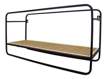 Load image into Gallery viewer, Large Wall Hanging Shelf Unit in Metal Weave Effect
