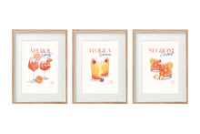 Load image into Gallery viewer, Set of Three Cocktail Recipe Wall Art in Frames
