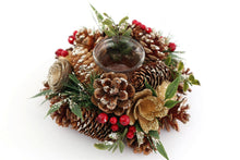 Load image into Gallery viewer, Fir Cone &amp; Berry Botanical Tea Light Holder
