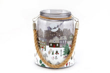 Load image into Gallery viewer, Christmas Market Lantern White With Rope Handel
