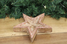 Load image into Gallery viewer, Copper Embellished Wooden Star Bowl
