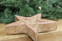 Load image into Gallery viewer, Copper Embellished Wooden Star Bowl
