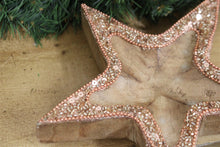 Load image into Gallery viewer, Copper Embellished Wooden Star Bowl
