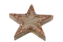 Load image into Gallery viewer, Copper Embellished Wooden Star Bowl
