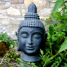 Load image into Gallery viewer, Stone Effect Buddha Head Large Statue
