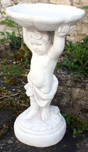 Load image into Gallery viewer, Stone Effect Cherub Bird Feeder Or Bird Bath
