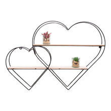 Load image into Gallery viewer, Double Heart Wall Shelf 83cm
