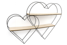 Load image into Gallery viewer, Double Heart Wall Shelf 83cm
