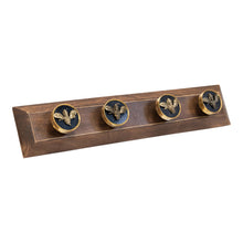 Load image into Gallery viewer, Four Bee Design Coat Knobs On A Wooden Base
