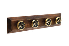 Load image into Gallery viewer, Four Bee Design Coat Knobs On A Wooden Base
