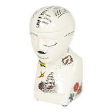 Load image into Gallery viewer, Ceramic Phrenology Head Storage Small
