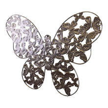 Load image into Gallery viewer, Large Silver Metal Butterfly Design Wall Decor
