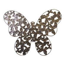 Load image into Gallery viewer, Large Silver Metal Butterfly Design Wall Decor
